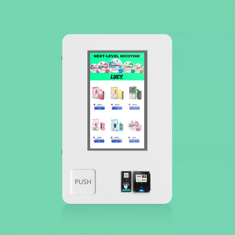 Mini TCG compact wall vending machine front view