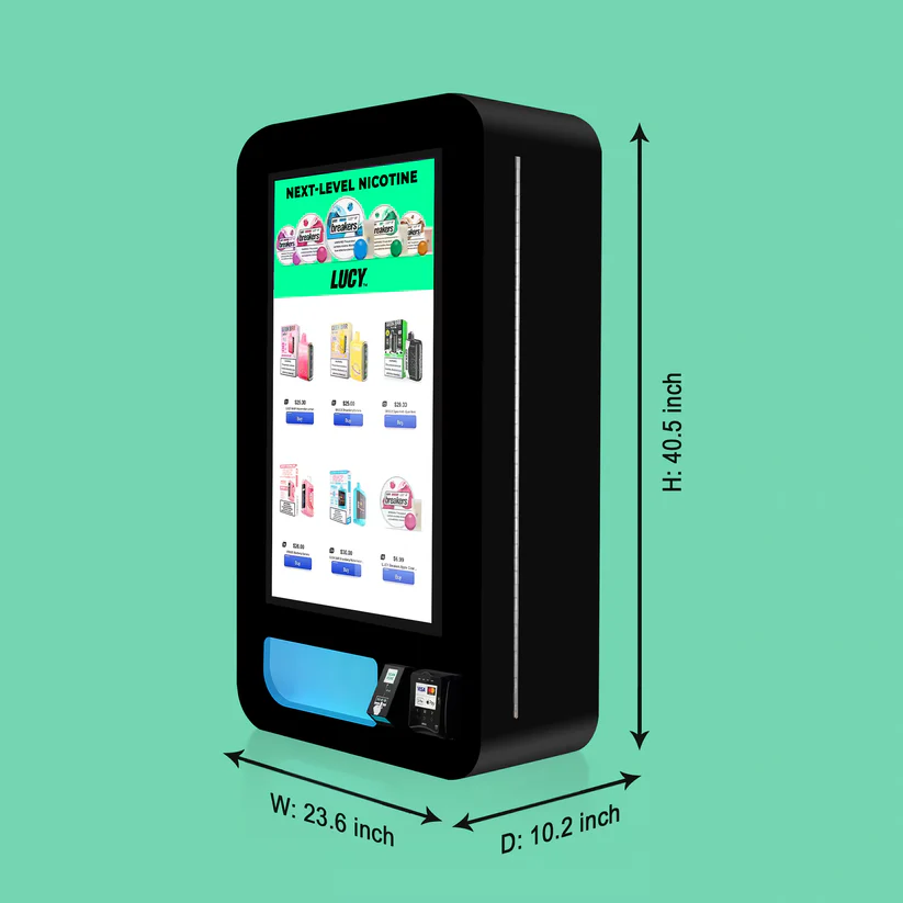 Slim Wall TCG Machine dimensions with card reader